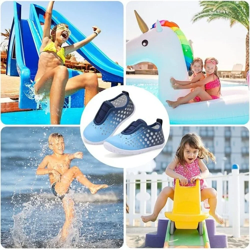 Kids Water Shoes Boys Girls Quick Dry Breathable Blue Sz 18-24 months Infant